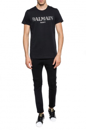 T-shirt with a printed logo, zdjęcie 2 T-shirt with a printed logo od Balmain
